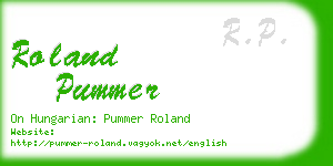 roland pummer business card